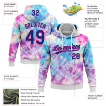 Загрузить изображение в средство просмотра галереи, Custom Stitched Tie Dye Royal-Pink 3D Sports Pullover Sweatshirt Hoodie