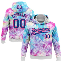 Загрузить изображение в средство просмотра галереи, Custom Stitched Tie Dye Royal-Pink 3D Sports Pullover Sweatshirt Hoodie