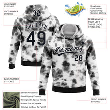 Загрузить изображение в средство просмотра галереи, Custom Stitched Tie Dye Black-White 3D Sports Pullover Sweatshirt Hoodie
