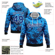 Загрузить изображение в средство просмотра галереи, Custom Stitched Tie Dye Royal-White 3D Sports Pullover Sweatshirt Hoodie