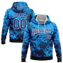 Загрузить изображение в средство просмотра галереи, Custom Stitched Tie Dye Royal-White 3D Sports Pullover Sweatshirt Hoodie