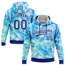 Загрузить изображение в средство просмотра галереи, Custom Stitched Tie Dye Royal-White 3D Sports Pullover Sweatshirt Hoodie