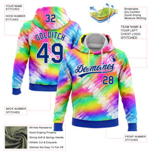 Загрузить изображение в средство просмотра галереи, Custom Stitched Tie Dye Thunder Blue-White 3D Sports Pullover Sweatshirt Hoodie