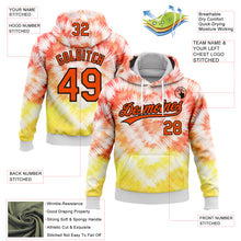 Загрузить изображение в средство просмотра галереи, Custom Stitched Tie Dye Orange-Black 3D Sports Pullover Sweatshirt Hoodie