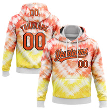 Загрузить изображение в средство просмотра галереи, Custom Stitched Tie Dye Orange-Black 3D Sports Pullover Sweatshirt Hoodie
