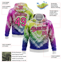 Загрузить изображение в средство просмотра галереи, Custom Stitched Tie Dye Pink-Black 3D Sports Pullover Sweatshirt Hoodie
