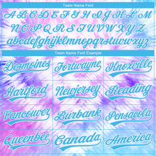 Laden Sie das Bild in den Galerie-Viewer, Custom Stitched Tie Dye Sky Blue-White 3D Sports Pullover Sweatshirt Hoodie