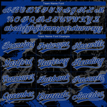 Laden Sie das Bild in den Galerie-Viewer, Custom Stitched Black Royal Gray-Steel Gray 3D Pattern Design Splash Sports Pullover Sweatshirt Hoodie