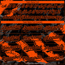 Load image into Gallery viewer, Custom Stitched Black Orange-Steel Gray 3D Pattern Design Splash Sports Pullover Sweatshirt Hoodie