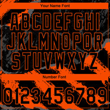 Load image into Gallery viewer, Custom Stitched Black Orange-Steel Gray 3D Pattern Design Splash Sports Pullover Sweatshirt Hoodie