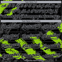 Load image into Gallery viewer, Custom Stitched Black Neon Green Steel Gray-Gray 3D Pattern Design Splash Sports Pullover Sweatshirt Hoodie