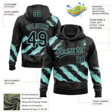 Laden Sie das Bild in den Galerie-Viewer, Custom Stitched Black Ice Blue-Steel Gray 3D Pattern Design Splash Sports Pullover Sweatshirt Hoodie