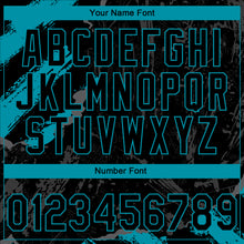 Laden Sie das Bild in den Galerie-Viewer, Custom Stitched Black Teal-Steel Gray 3D Pattern Design Splash Sports Pullover Sweatshirt Hoodie