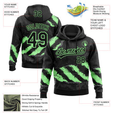Загрузить изображение в средство просмотра галереи, Custom Stitched Black Pea Green-Steel Gray 3D Pattern Design Splash Sports Pullover Sweatshirt Hoodie