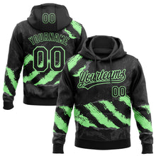 Загрузить изображение в средство просмотра галереи, Custom Stitched Black Pea Green-Steel Gray 3D Pattern Design Splash Sports Pullover Sweatshirt Hoodie
