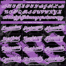 Загрузить изображение в средство просмотра галереи, Custom Stitched Black Medium Purple Steel Gray-White 3D Pattern Design Splash Sports Pullover Sweatshirt Hoodie