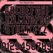 Laden Sie das Bild in den Galerie-Viewer, Custom Stitched Black Medium Pink-Steel Gray 3D Pattern Design Splash Sports Pullover Sweatshirt Hoodie