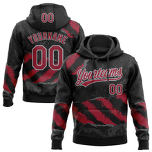 Charger l'image dans la galerie, Custom Stitched Black Crimson Steel Gray-Gray 3D Pattern Design Splash Sports Pullover Sweatshirt Hoodie