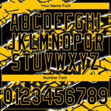 Загрузить изображение в средство просмотра галереи, Custom Stitched Black Yellow-White 3D Pattern Design Torn Paper Style Sports Pullover Sweatshirt Hoodie