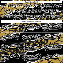Загрузить изображение в средство просмотра галереи, Custom Stitched Black Old Gold-White 3D Pattern Design Torn Paper Style Sports Pullover Sweatshirt Hoodie