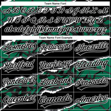 Загрузить изображение в средство просмотра галереи, Custom Stitched Black Kelly Green-White 3D Pattern Design Torn Paper Style Sports Pullover Sweatshirt Hoodie