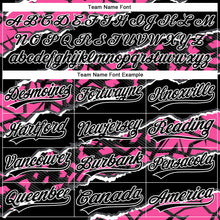Загрузить изображение в средство просмотра галереи, Custom Stitched Black Pink-White 3D Pattern Design Torn Paper Style Sports Pullover Sweatshirt Hoodie