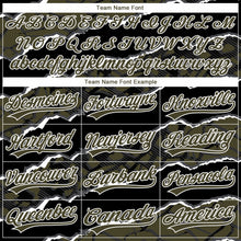 Загрузить изображение в средство просмотра галереи, Custom Stitched Black Olive-White 3D Pattern Design Torn Paper Style Sports Pullover Sweatshirt Hoodie