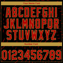 Загрузить изображение в средство просмотра галереи, Custom Stitched Black Red-Old Gold 3D Pattern Design Line Sportswear Pullover Sweatshirt Hoodie