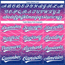 Загрузить изображение в средство просмотра галереи, Custom Stitched Royal White-Pink 3D Pattern Design Line Sportswear Pullover Sweatshirt Hoodie