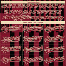 Загрузить изображение в средство просмотра галереи, Custom Stitched Black Crimson-Cream 3D Pattern Design Line Sportswear Pullover Sweatshirt Hoodie