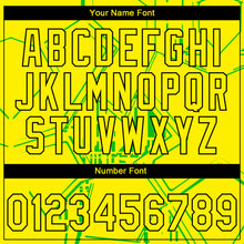 Загрузить изображение в средство просмотра галереи, Custom Stitched Light Yellow Green-Black 3D Pattern Design Line Sportswear Pullover Sweatshirt Hoodie