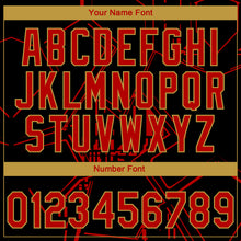 Загрузить изображение в средство просмотра галереи, Custom Stitched Black Red-Old Gold 3D Pattern Design Line Sportswear Pullover Sweatshirt Hoodie