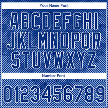 Загрузить изображение в средство просмотра галереи, Custom Stitched Royal White 3D Pattern Design Line Sportswear Pullover Sweatshirt Hoodie