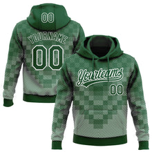 Загрузить изображение в средство просмотра галереи, Custom Stitched Green White 3D Pattern Design Line Sportswear Pullover Sweatshirt Hoodie