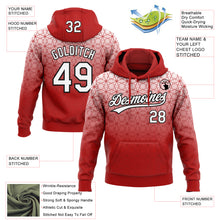 Загрузить изображение в средство просмотра галереи, Custom Stitched Red White-Black 3D Pattern Design Gradient Line Sportswear Pullover Sweatshirt Hoodie