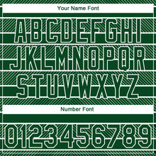 Загрузить изображение в средство просмотра галереи, Custom Stitched Green White 3D Pattern Design Line Sportswear Pullover Sweatshirt Hoodie