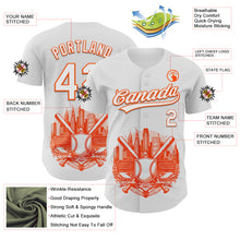 Загрузить изображение в средство просмотра галереи, Custom White Orange 3D Urban City Edition Sports Authentic Baseball Jersey