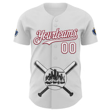 Загрузить изображение в средство просмотра галереи, Custom White Cardinal-Black 3D Urban City Edition Sports Authentic Baseball Jersey
