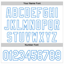 Загрузить изображение в средство просмотра галереи, Custom White Electric Blue-Red 3D Urban City Edition Sports Authentic Baseball Jersey