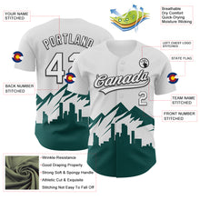Загрузить изображение в средство просмотра галереи, Custom White Midnight Green-Black 3D Urban City Edition Sports Authentic Baseball Jersey