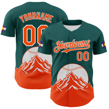 Загрузить изображение в средство просмотра галереи, Custom Midnight Green Orange-White 3D Urban City Edition Sports Authentic Baseball Jersey