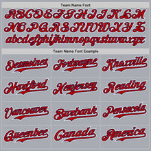 Загрузить изображение в средство просмотра галереи, Custom Gray Red Black Navy-White 3D Urban City Edition Sports Authentic Baseball Jersey