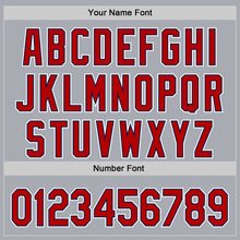 Загрузить изображение в средство просмотра галереи, Custom Gray Red Black Navy-White 3D Urban City Edition Sports Authentic Baseball Jersey