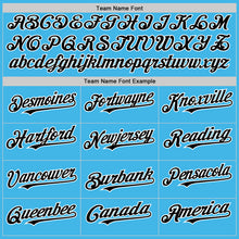 Загрузить изображение в средство просмотра галереи, Custom Sky Blue Black-White 3D Urban City Edition Sports Authentic Baseball Jersey