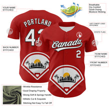 Загрузить изображение в средство просмотра галереи, Custom Red White Gray Yellow-Black 3D Urban City Edition Sports Authentic Baseball Jersey