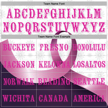 Load image into Gallery viewer, Custom White Deep Pink-Purple 3D Pink Ribbon Breast Cancer Awareness Women Health Care Support Sports Pullover Sweatshirt Hoodie