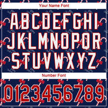 Загрузить изображение в средство просмотра галереи, Custom Navy Red-White Christmas 3D Authentic Baseball Jersey