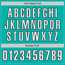 Charger l'image dans la galerie, Custom Aqua White-Black Authentic Baseball Jersey