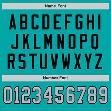 Load image into Gallery viewer, Custom Aqua Gray-Black Mesh Authentic Throwback Football Jersey