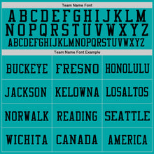 Load image into Gallery viewer, Custom Aqua Orange-Black Mesh Authentic Throwback Football Jersey